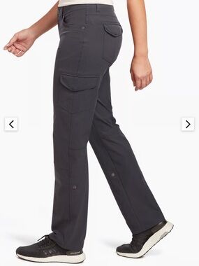 KUHL Women's Dark Gray “Koal” Freeflex Roll Up Pant Size 10